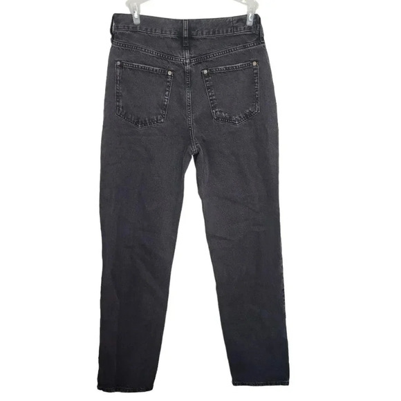 Free People We the Free The Lasso High Waist Straight Leg Jeans Washed Black - Picture 9 of 9